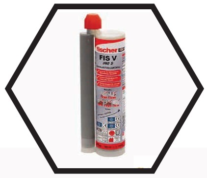 Fischer Chemical Anchors – FIS V Plus Injection Resin for High Load Threaded Rods and Rebar – Polyester/Vinyl Ester Mortar, 300/390ml Cartridges, Fire Rated, ETA Certified for Concrete and Masonry Anchoring